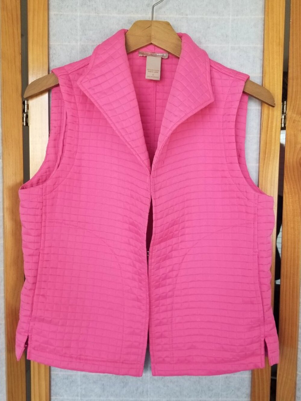 Pink Quilted Vest Size Small Harve' Benard Outdoor Preppy